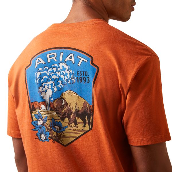 Ariat Adobe Heather Old Faithful Men's T-Shirt 10044784