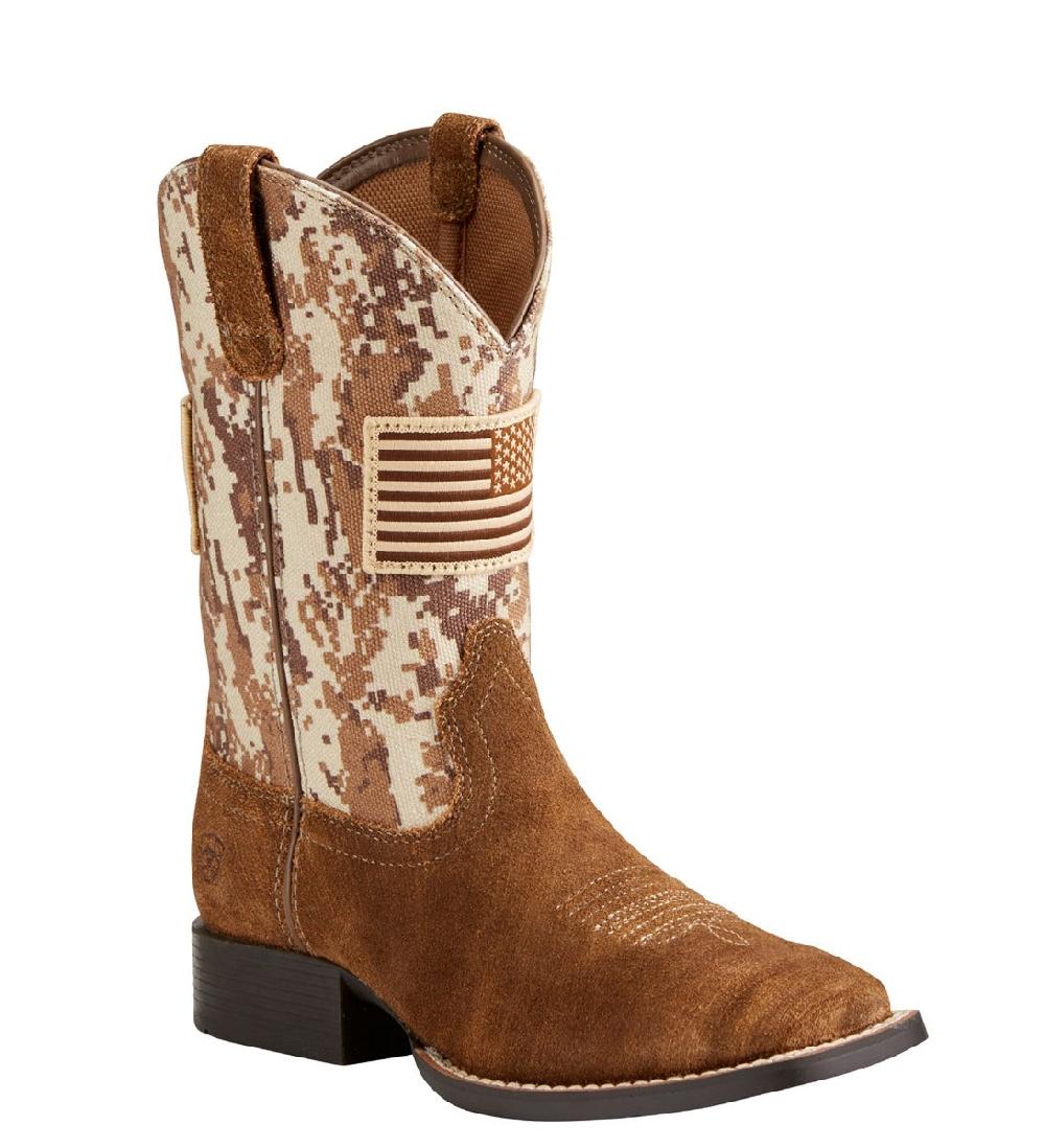 Ariat Antique Mocha Sand Youth Patriot Western Boot 10019913