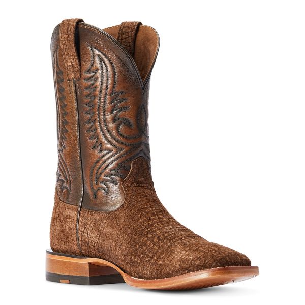 Ariat Antique Tan Hippo Print Circuit Paxton Mens Western Boots 10042407