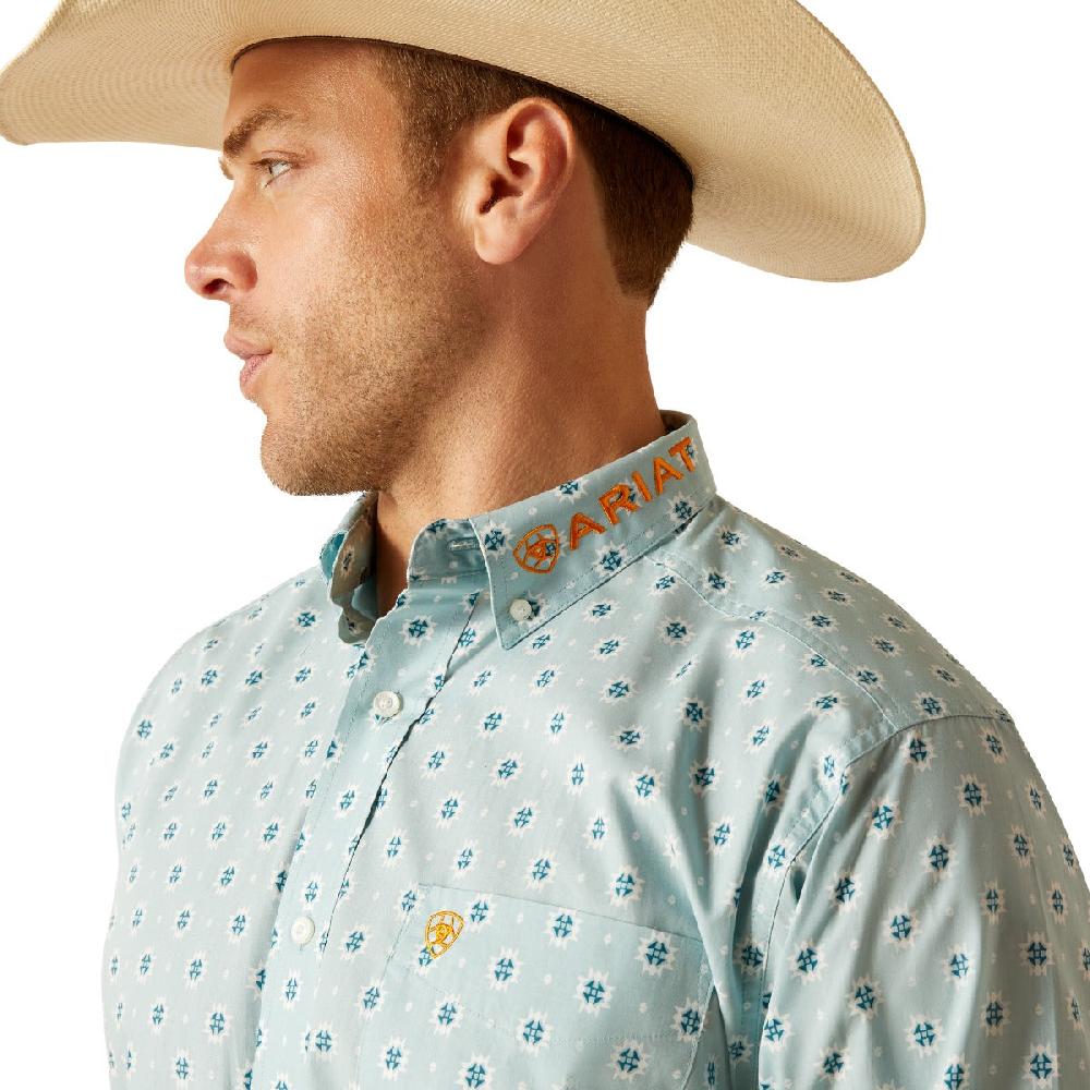 Ariat Aqua Team Colton Classic Fit Men's Longsleeve Collared Button Down Shirt 10051522
