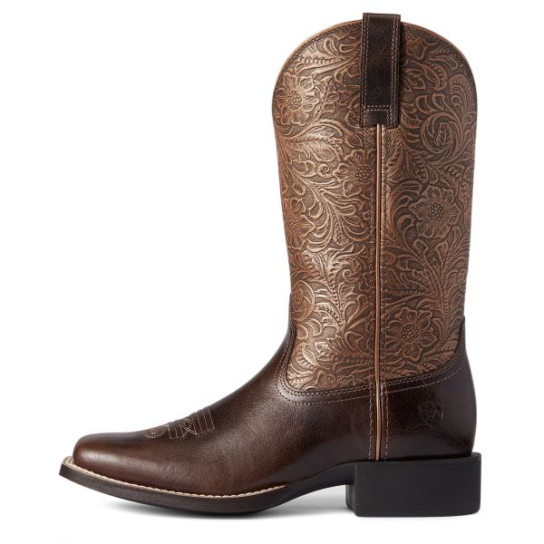 Ariat Arizona Brown Round Wide Square Toe Womens Western Boots 10038420