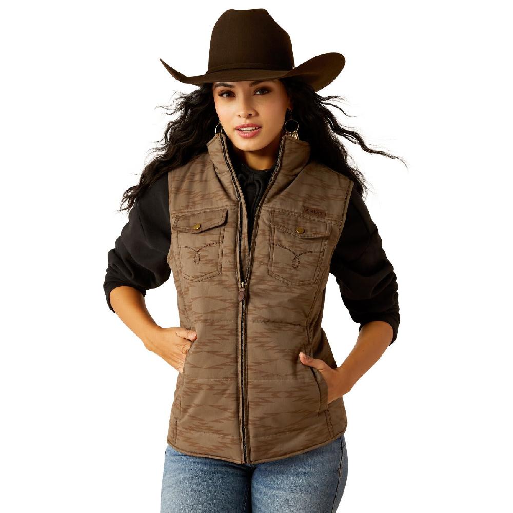 Ariat Banyan Bark Brown Grizzly Quilted Women's Vest 10052598