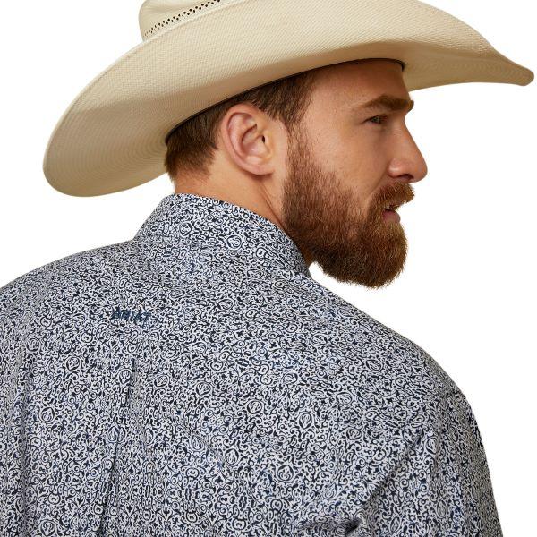 Ariat Bay Blue Oliver Classic Fit Men's Longsleeve Snap Shirt 10044860