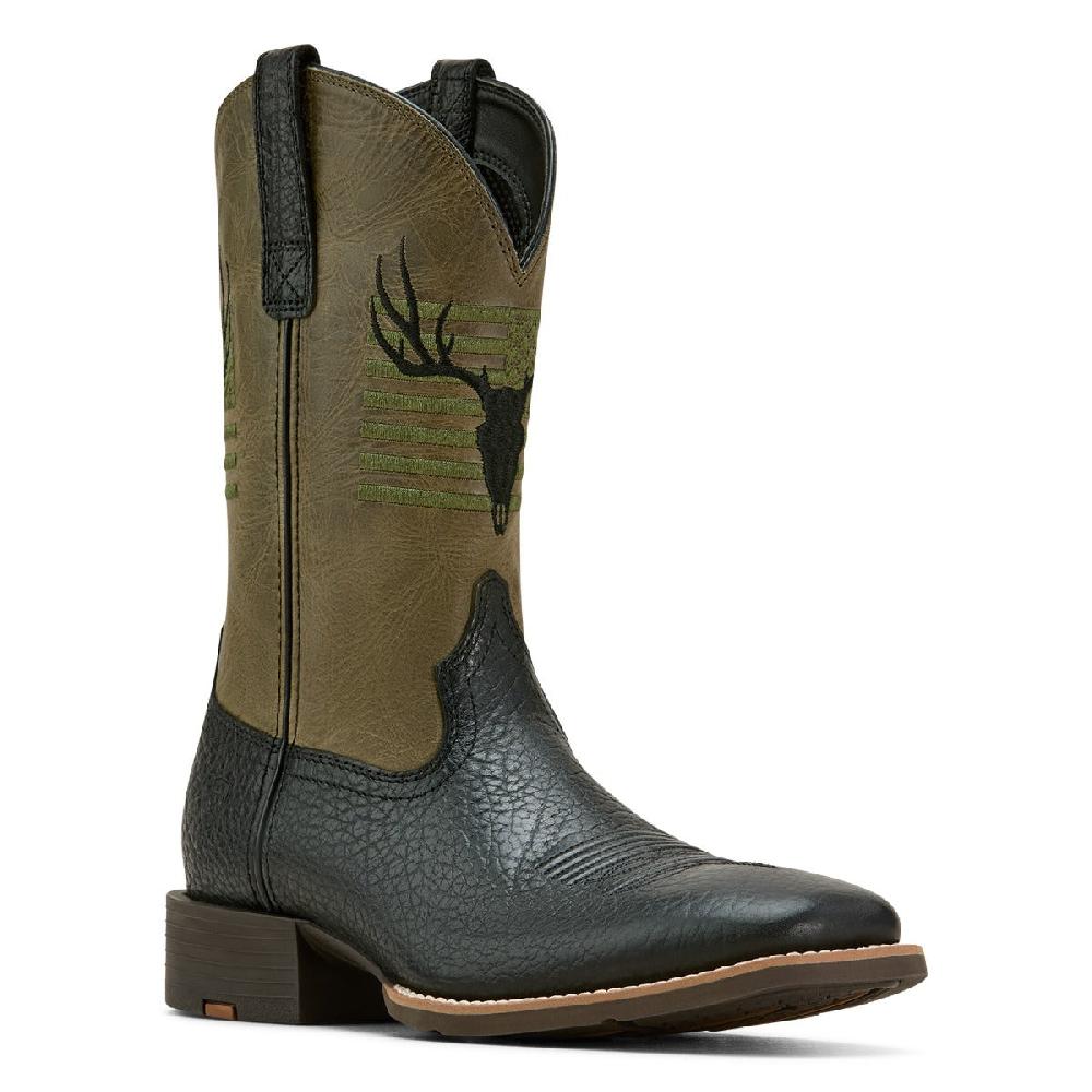 Ariat Black Adobe/Four Leaf Clover Sport Antlers Men's Cowboy Boots 10061231