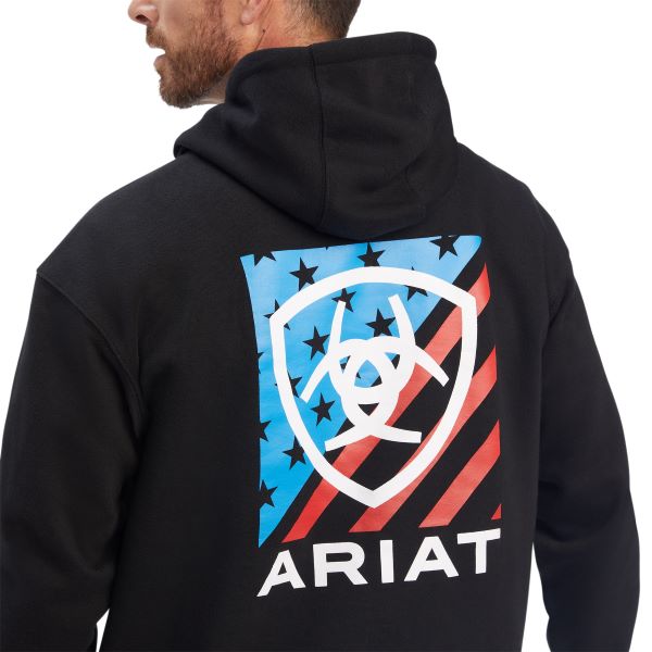 Ariat Black Americana Block Mens Sweatshirt 10041680