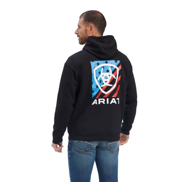 Ariat Black Americana Block Mens Sweatshirt 10041680