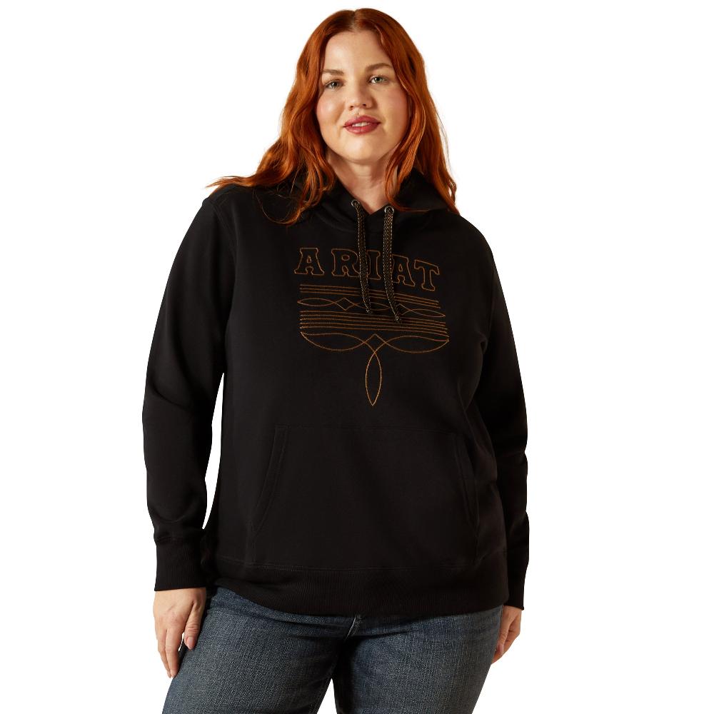 Ariat Black Booted Women's Logo Hoodie 10062734