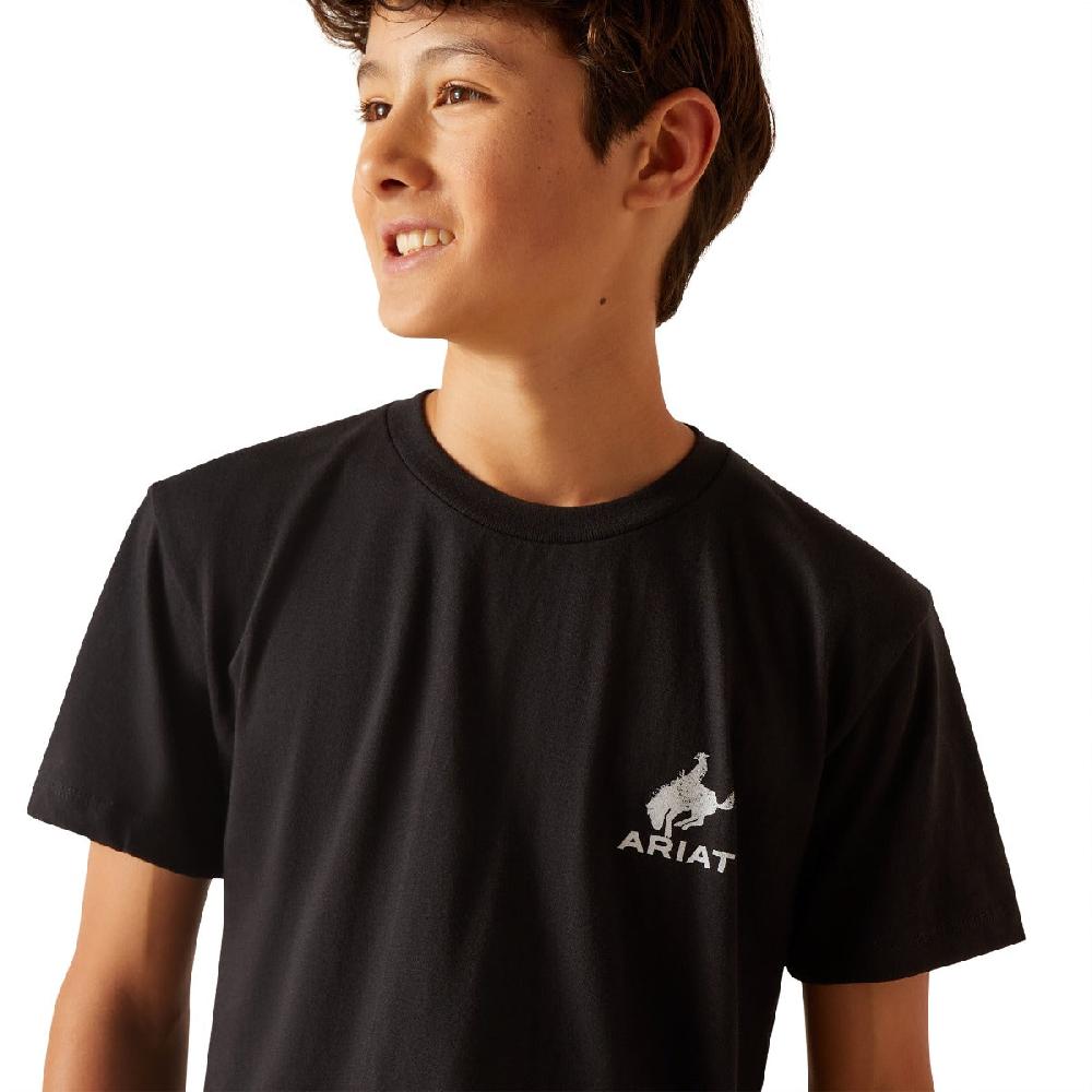 Ariat Black Bronco Flag Boy's T-Shirt 10047915