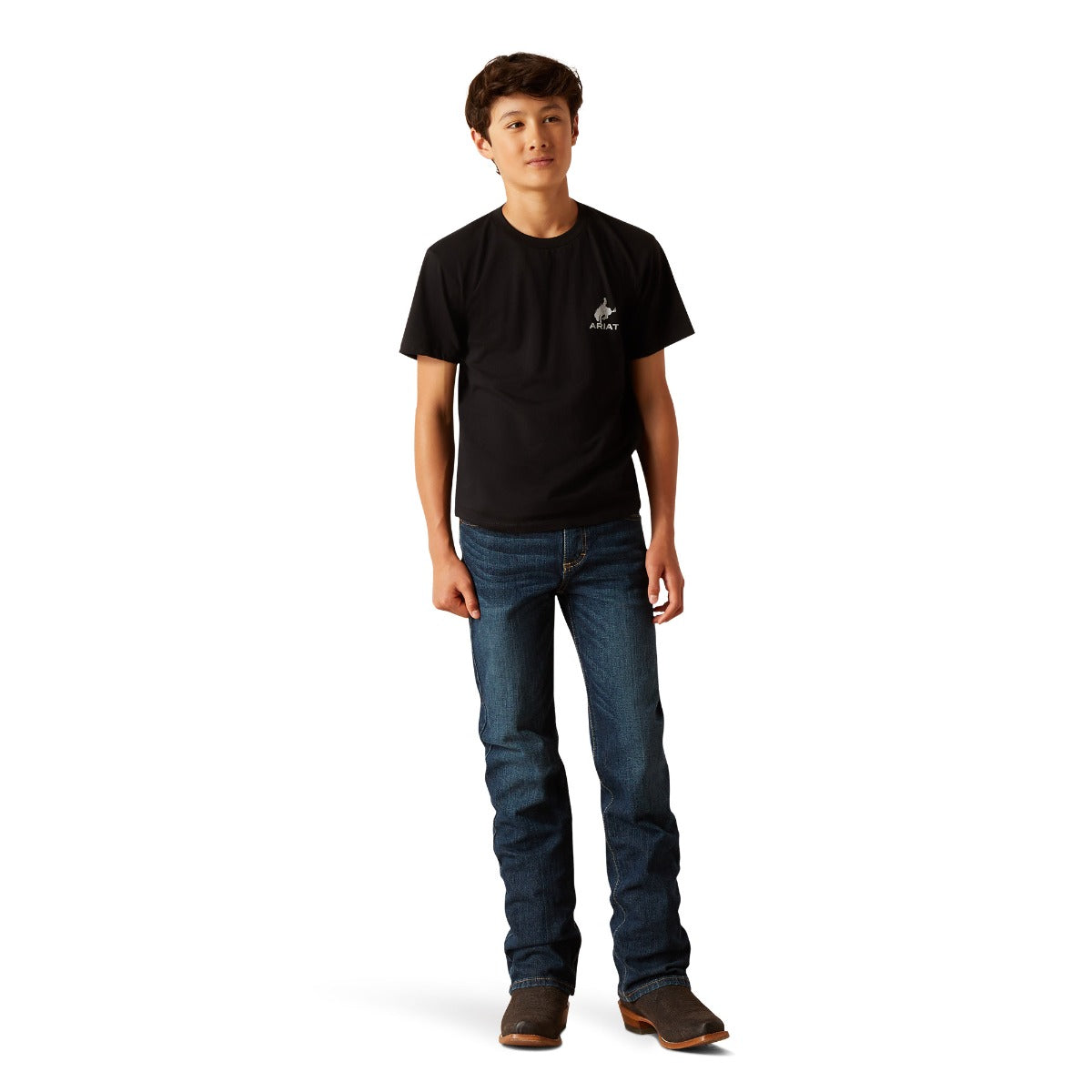 Ariat Black Bronco Flag Boy's T-Shirt 10047915