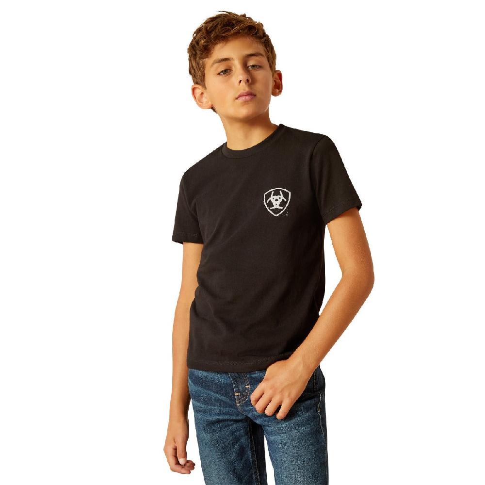 Ariat Black Cactus Flag Boys Short Sleeve T-Shirt 10051434