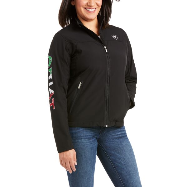 Ariat Black Classic Team Softshell MEXICO Women's Jacket 10031428
