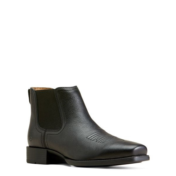 Ariat Black DeerTan Booker Men's Ultra Square Toe Western Boots 10046984