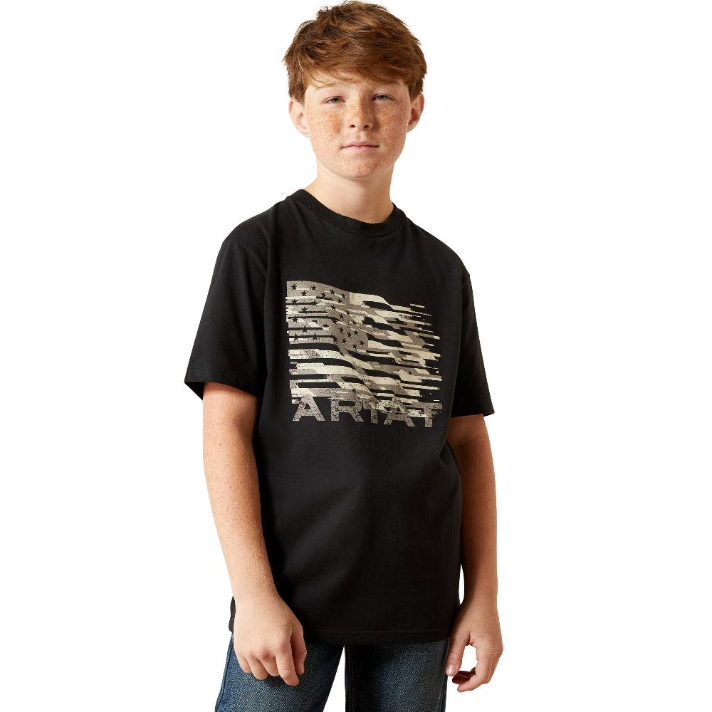 Ariat Black Freedom Flag Boys' T-Shirt 10065980