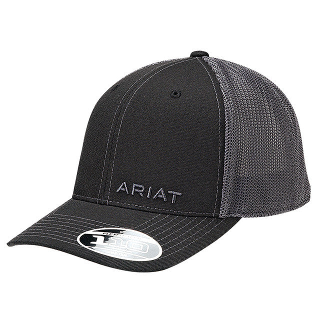 Ariat Black/Grey Off Set Black Snapback Ball Cap 1597501