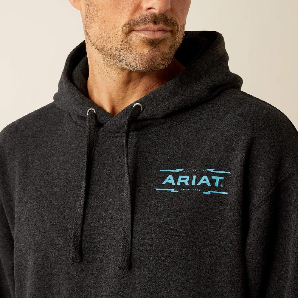 Ariat Black Heather Diamond Canyan Men's Hoodie 10052007