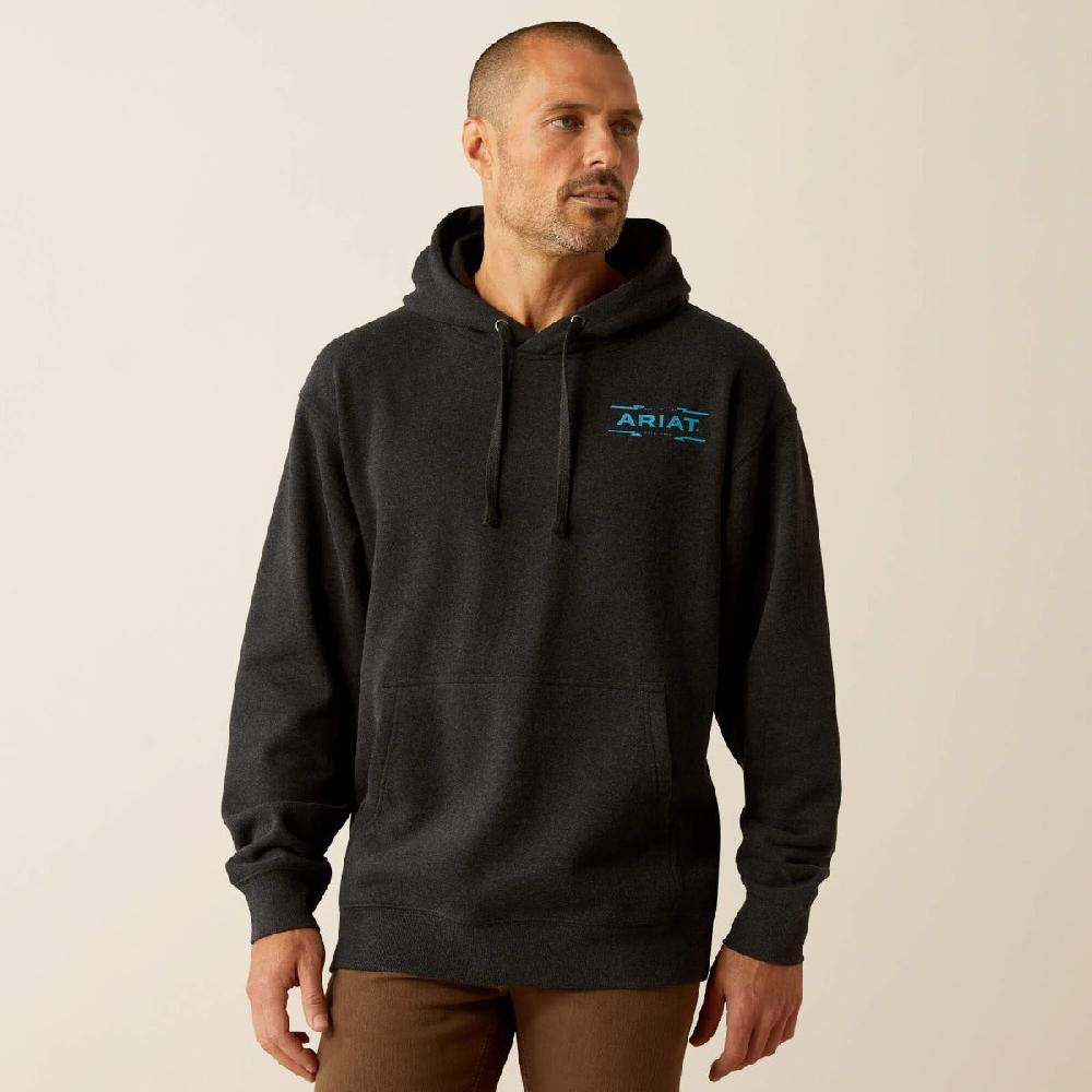 Ariat Black Heather Diamond Canyan Men's Hoodie 10052007