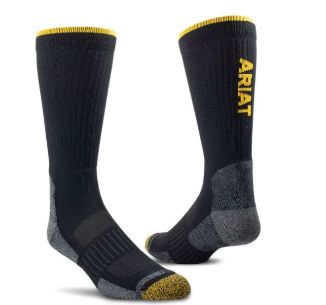 Ariat Black High Performance Tek Work Sock 2265-BLK