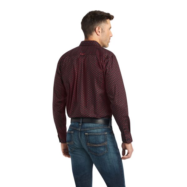 Ariat Black Kayne Stretch Fitted Men's Shirt With Print 10042326