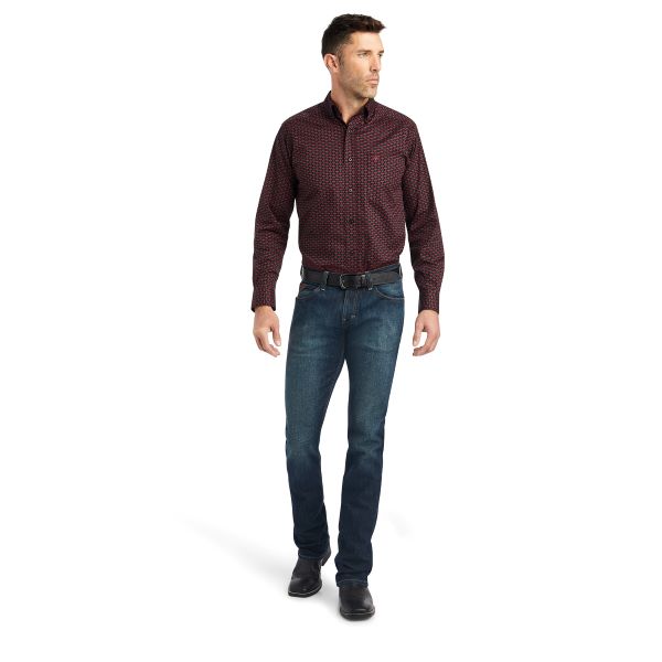 Ariat Black Kayne Stretch Fitted Men's Shirt With Print 10042326