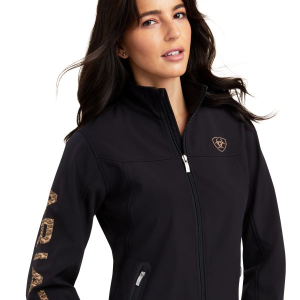 Ariat Black/Leopard New Team Softshell Womens Jacket 10041278