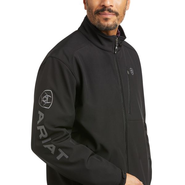 Ariat Black Logo 2.0 Patriot Mens Softshell Water Resistant Jacket 10037439