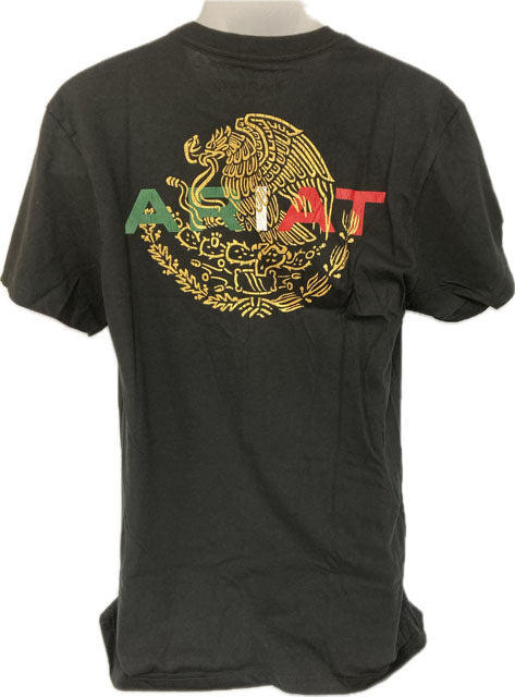 Ariat Black Mexico Flag Lockup Men's Short Sleeve Graphic T-Shirt 10051697