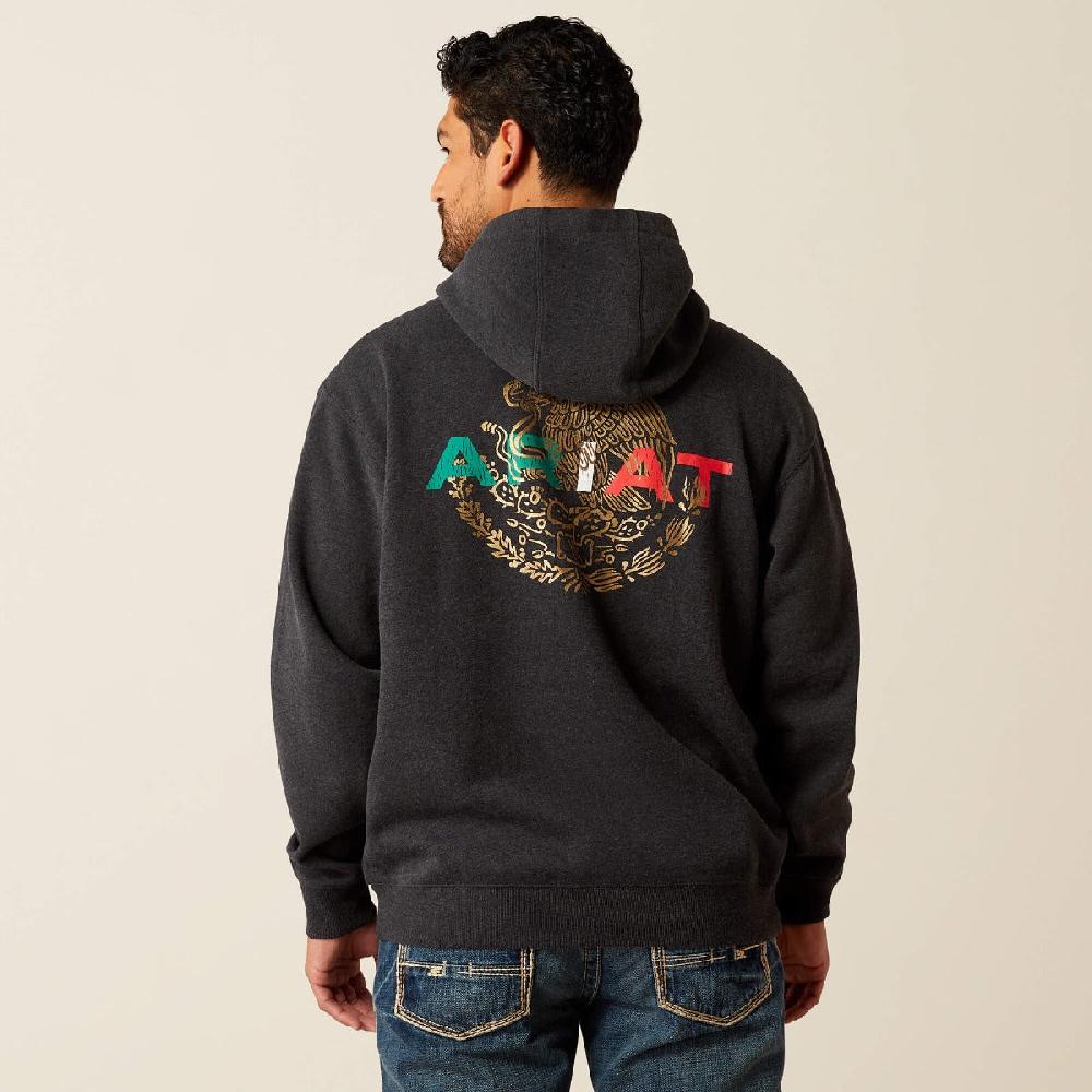 Ariat Black Mexico Flag Lookup Men's Hoodie 10051998