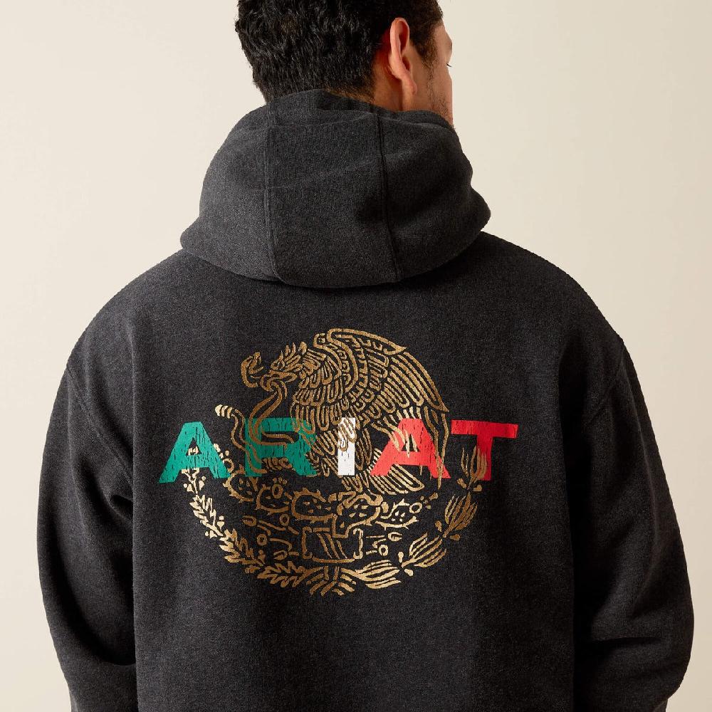 Ariat Black Mexico Flag Lookup Men's Hoodie 10051998