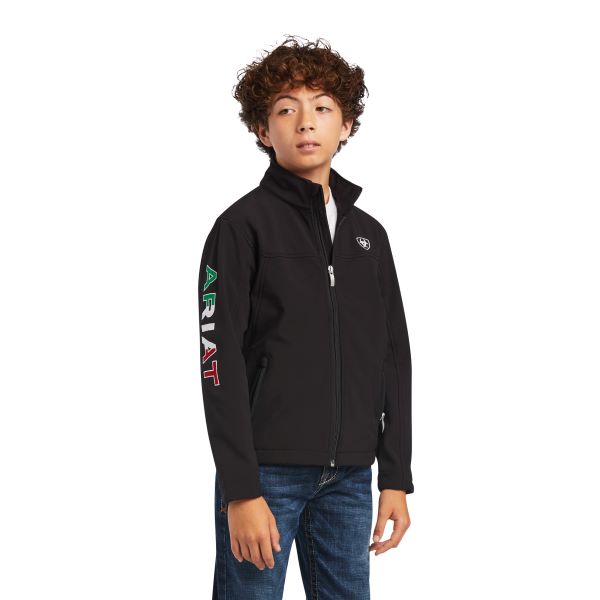 Ariat Black New Team Softshell MEXICO Kids Jacket 10036550