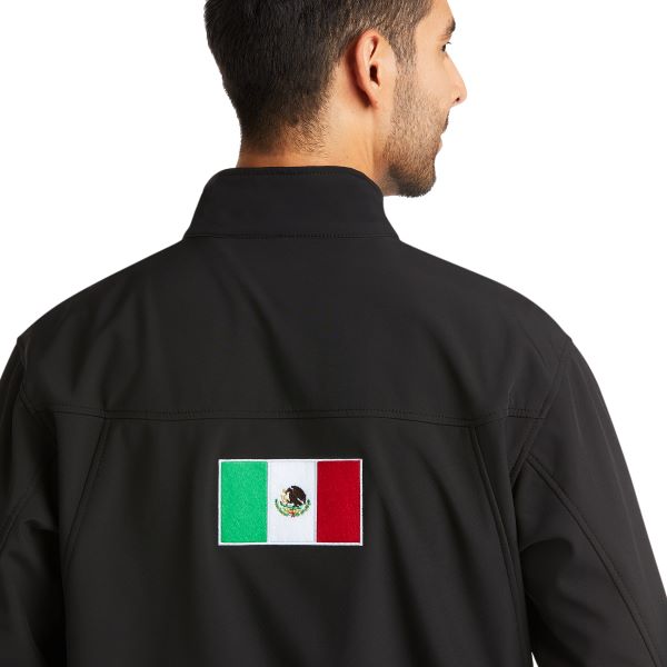 Ariat Black New Team Softshell Mexico Water Resistant Jacket 10031424