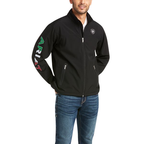 Ariat Black New Team Softshell Mexico Water Resistant Jacket 10031424