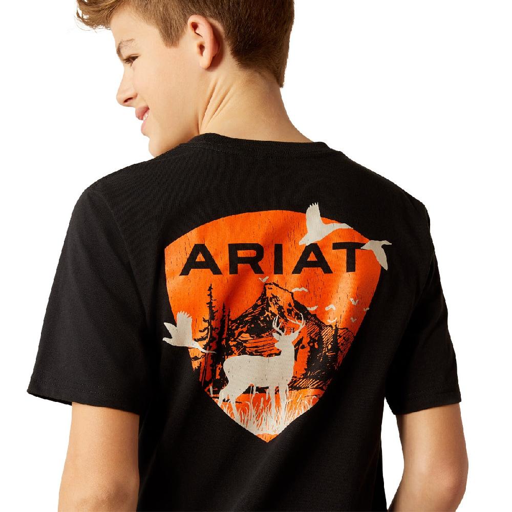 Ariat Black Outdoor Game Kids Short Sleeve T-Shirt 10054012