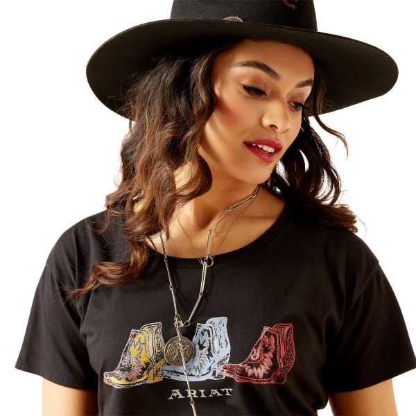 Ariat Black Pop Boots Women's T-Shirt 10047642