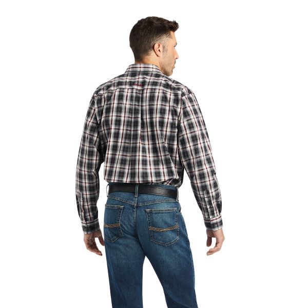 Ariat Black Pro Series Wilton Classic Fit Men's Button Down Plaid Shirt 10042275
