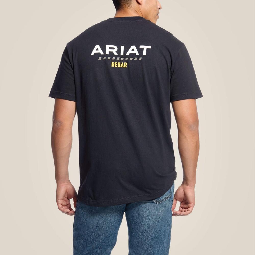 Ariat Black Rebar Cotton Strong Logo Men's Short Sleeve T-Shirt 10025405