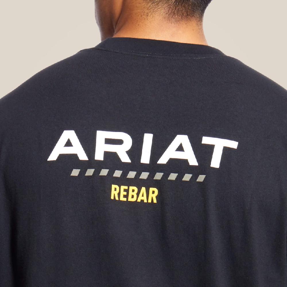 Ariat Black Rebar Cotton Strong Logo Men's Short Sleeve T-Shirt 10025405