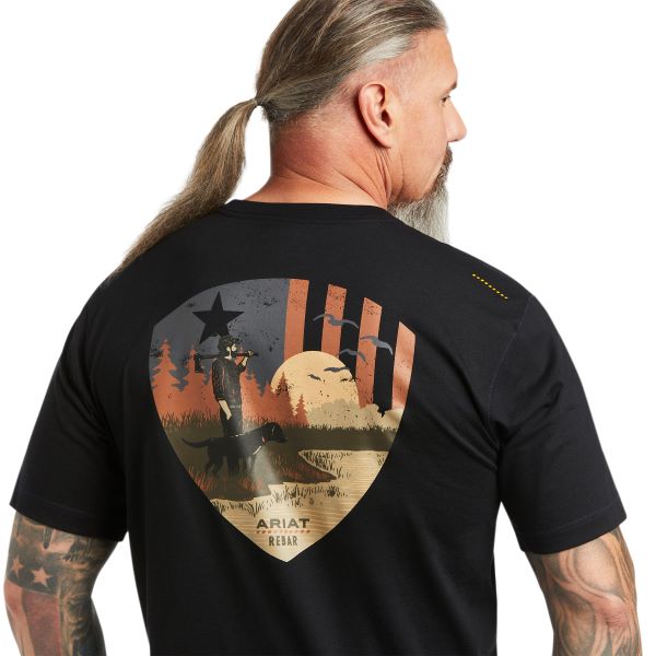 Ariat Black Rebar Workman Working Dog Mens T-Shirt 10039177