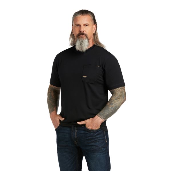 Ariat Black Rebar Workman Working Dog Mens T-Shirt 10039177