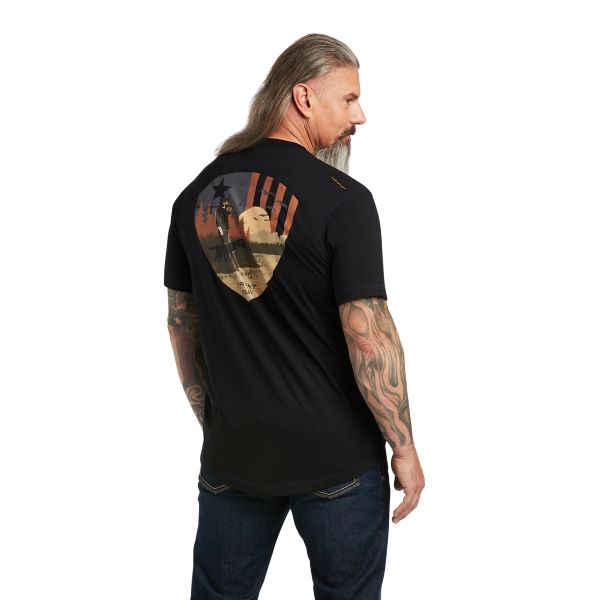 Ariat Black Rebar Workman Working Dog Mens T-Shirt 10039177