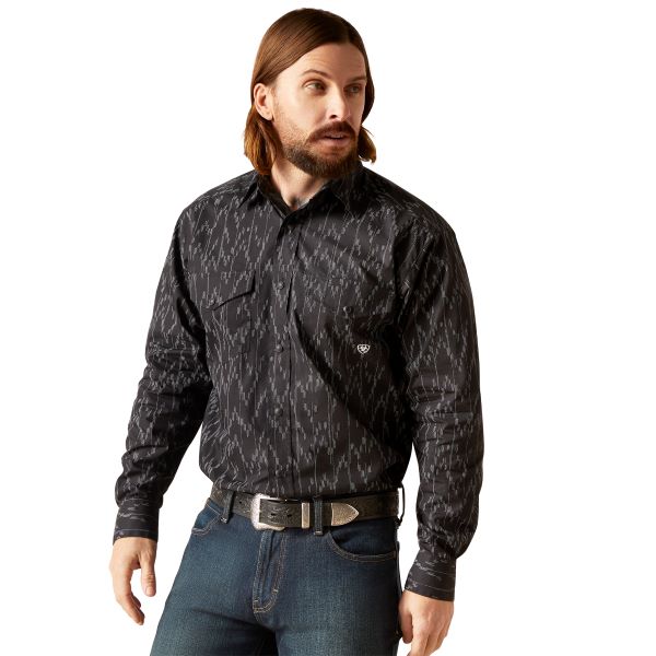 Ariat Black Shea Men's Classic Fit Snap Front Shirt 10046217