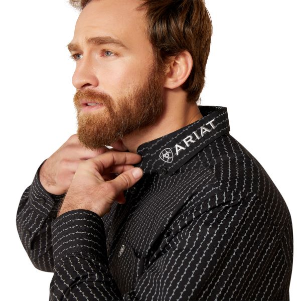 Ariat Black Team Woodson Men's Fitted Shirt 10046287