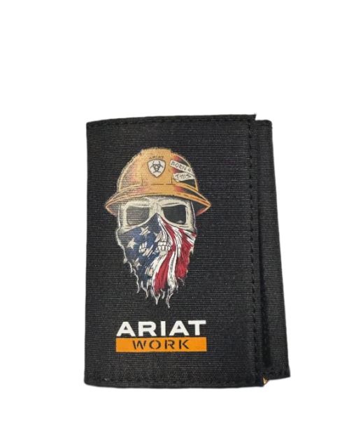 Ariat Black Trifold Style Work Men's Wallet A3401701