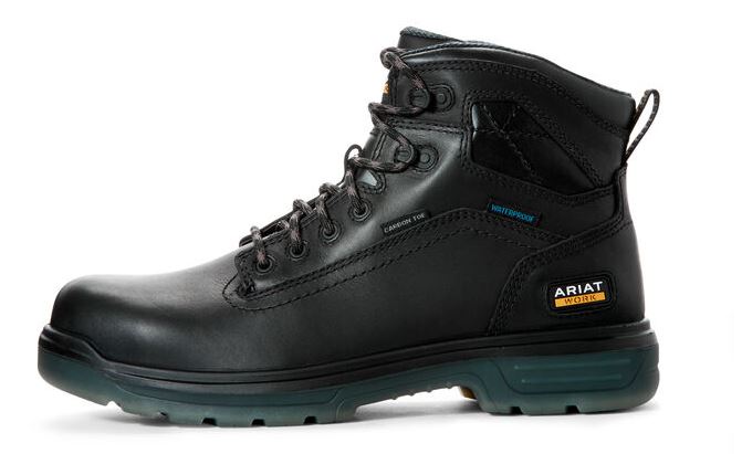 Ariat Black Turbo 6 Inch Waterproof Carbon Toe Mens Work Boots 10027337