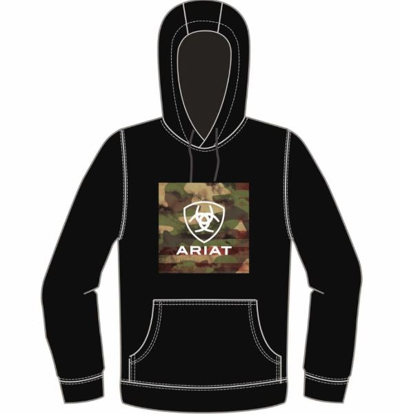 Ariat Black with Camo Block Boys Protect and Serve Hoodie 10041153