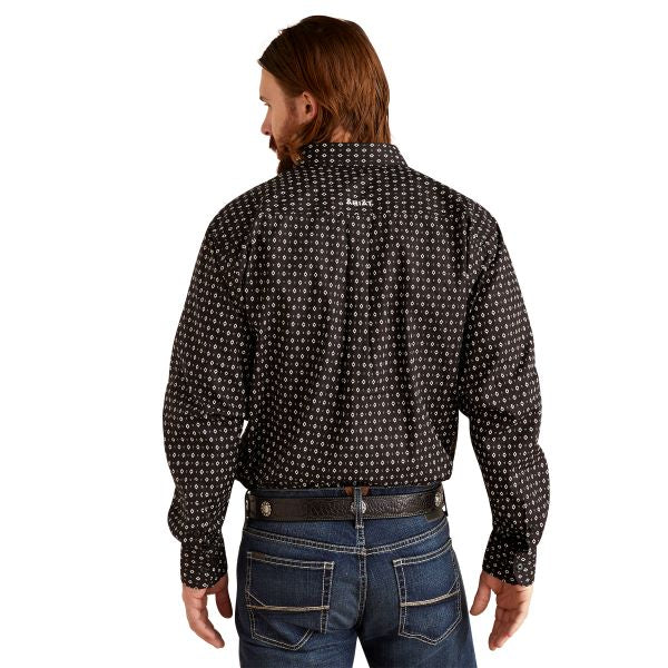Ariat Black With Diamond Print Slade Classic Fit Men's Shirt 10046306