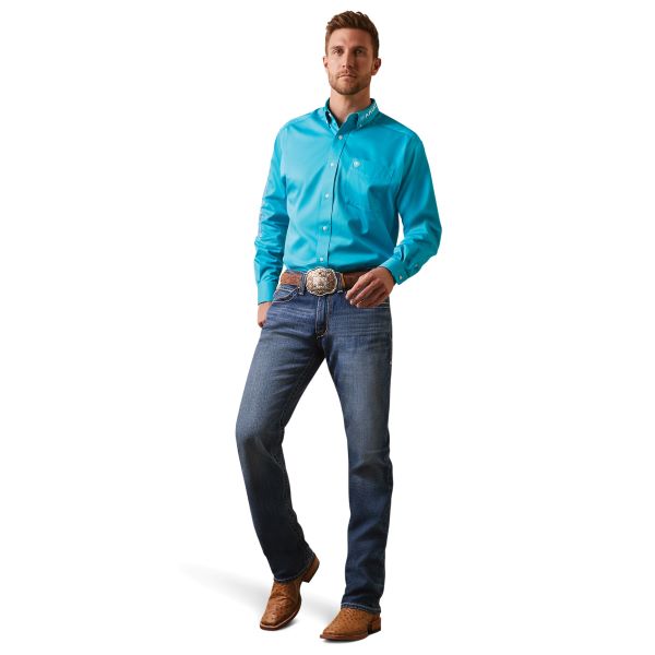 Ariat Blue Bird Team Logo Twill Classic Fit Men's Shirt 10043520