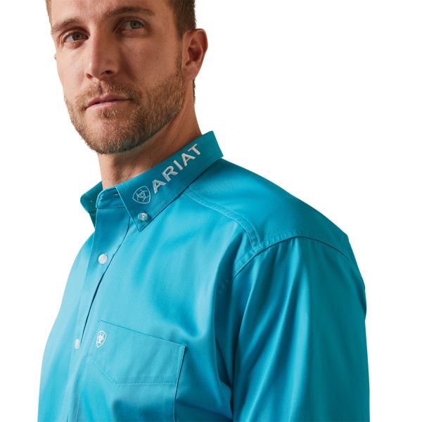 Ariat Blue Bird Team Logo Twill Classic Fit Men's Shirt 10043520