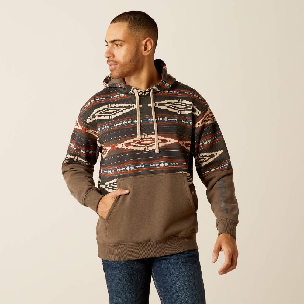 Ariat Blue Color Block Men's Hoodie 10052452