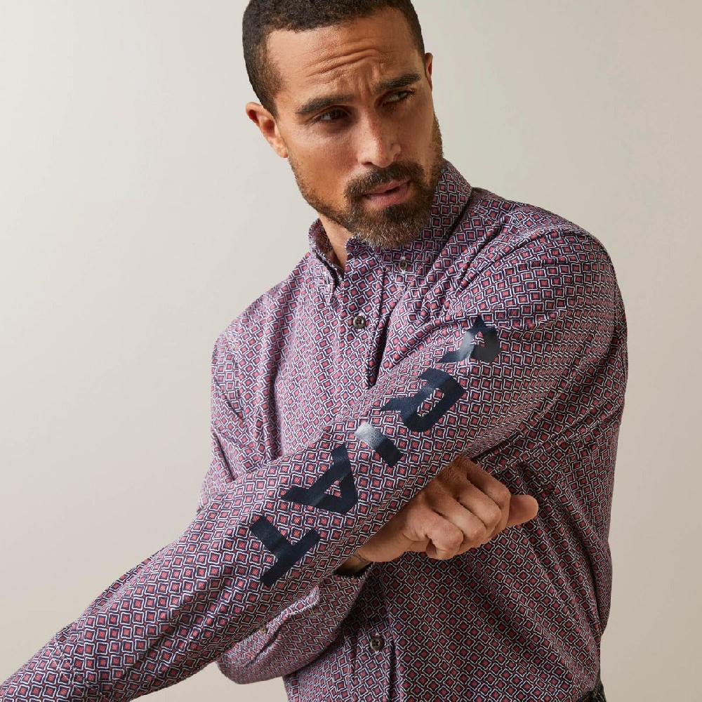 Ariat Brick Red FR Ranger Logo Men's Work Shirt 10046539