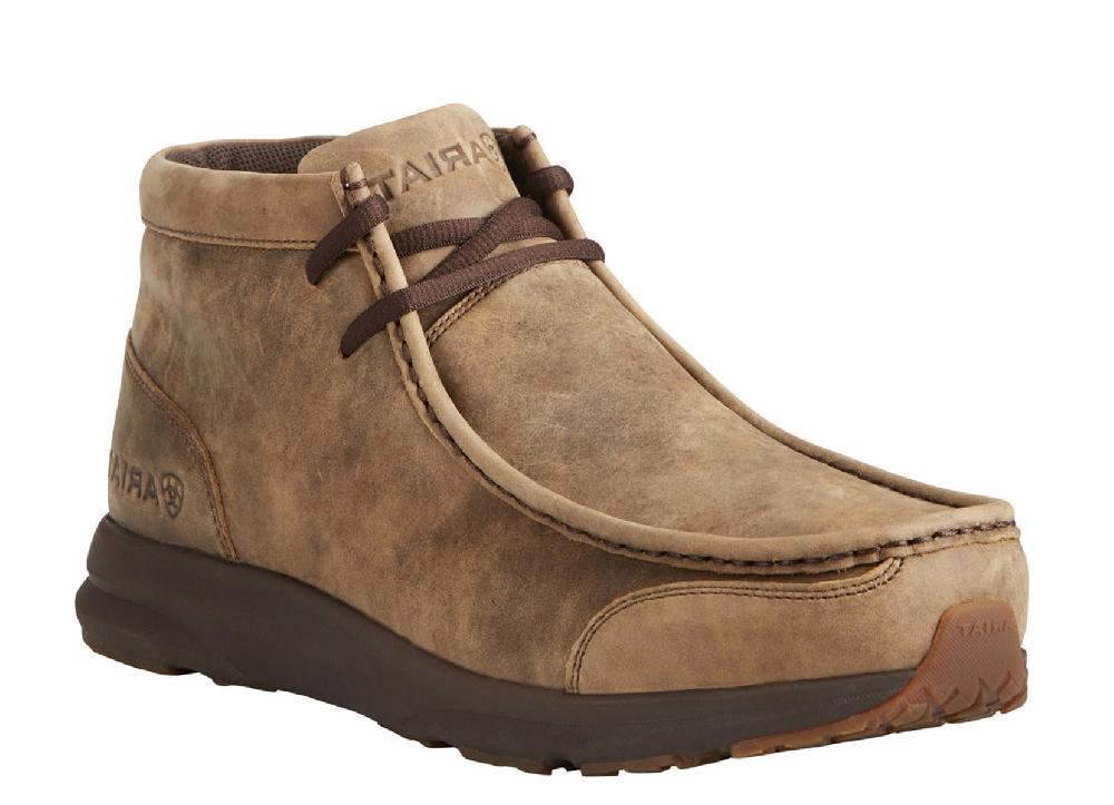 Ariat Brown Bomber Spitfire Mens Casual Moc Toe Chukka Boots 10021723